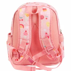 A Little Lovely Company Backpack, Insulated Front Pocket - Pink with Ice Cream Cones