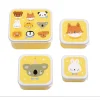A Little Lovely Company Lunchbox Set, 4 Pieces - Animal Friends