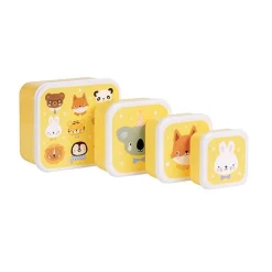 A Little Lovely Company Lunchbox Set, 4 Pieces - Animal Friends