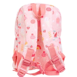 A Little Lovely Company Small Backpack – Pink with Ice Cream Cones