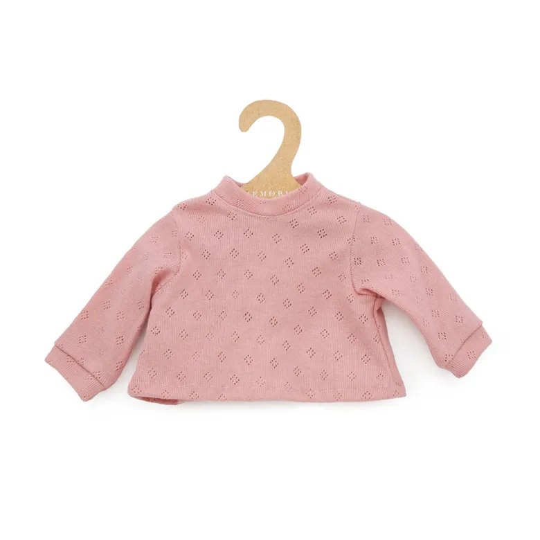 Así dukketøj til Leo og Leonora babydukke, str. 46 cm, Langærmet t-shirt - Rosa
