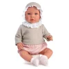 Así Leonora babydukke, 46 cm - Rosa mamelukker og beige bluse