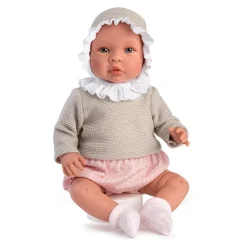 Así Leonora babydukke, 46 cm - Rosa mamelukker og beige bluse