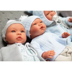 Así Leonora babydukke, 46 cm - Rosa mamelukker og beige bluse