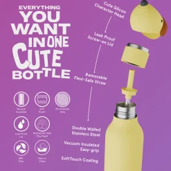 Asobu Bestie Animal Thermal Drinking Bottle, 460 ml - Dog