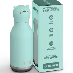 Asobu Bestie Animal Thermal Water Bottle, 460 ml - Cat