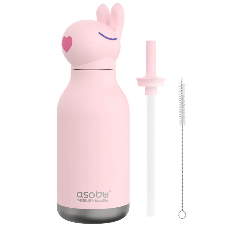 Asobu Bestie Animal Thermo Water Bottle, 460 ml - Bunny