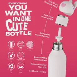 Asobu Bestie Animal Thermo Water Bottle, 460 ml - Bunny