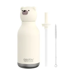 Asobu Bestie Animal Thermal Drink Bottle, 460 ml - Polar Bear