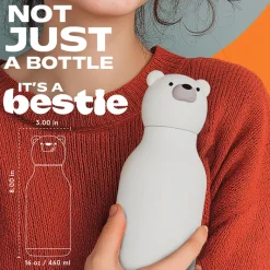 Asobu Bestie Animal Thermal Drink Bottle, 460 ml - Polar Bear