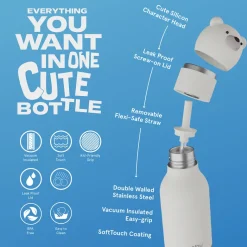 Asobu Bestie Animal Thermal Drink Bottle, 460 ml - Polar Bear
