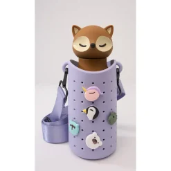 Asobu Sling Silicone Strap Bottle Bag, Purple
