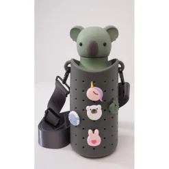 Asobu Sling Silicone Strap Bottle Holder, Smoke