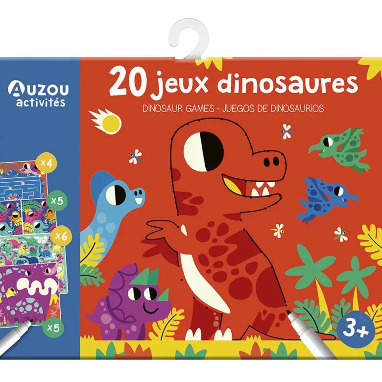 Auzou Activity Cards, 20 Tasks - Dinosaurs