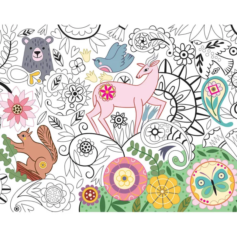 Auzou Coloring Book, Enchanting Designs