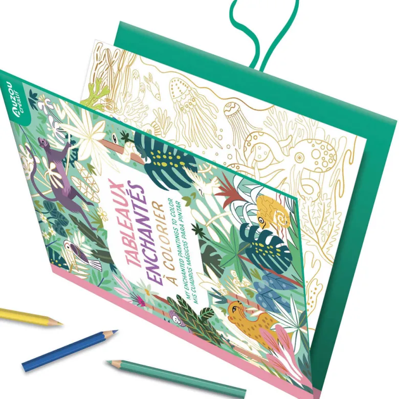 Auzou Coloring Book, Enchanting Designs
