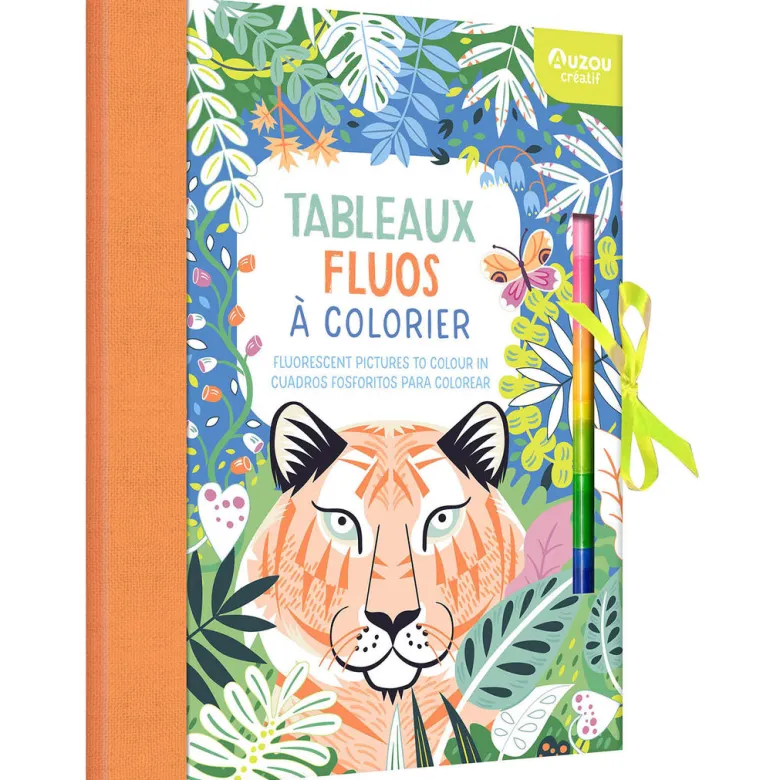 Auzou Coloring Book, Neon Designs