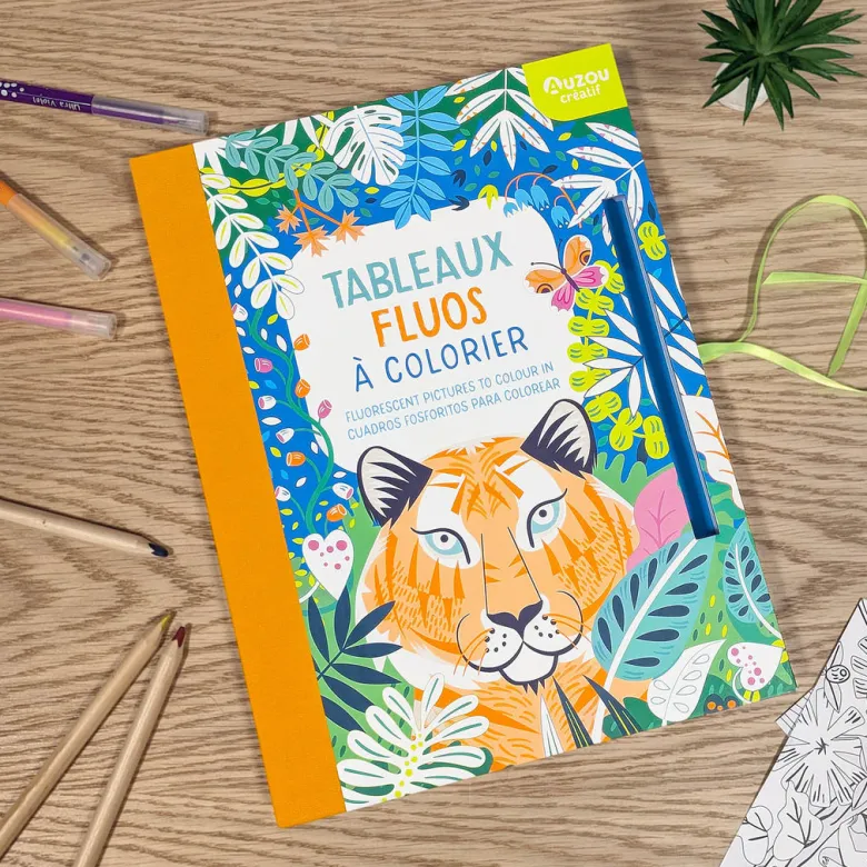 Auzou Coloring Book, Neon Designs