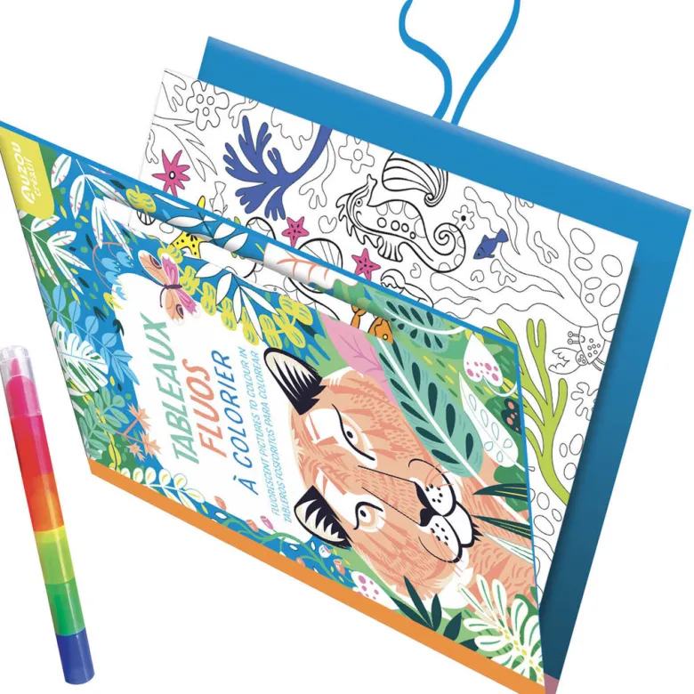 Auzou Coloring Book, Neon Designs