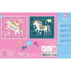 Auzou Sticker Mosaic, Rhinestone Art Activity Set - Unicorn