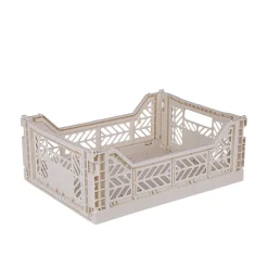 Aykasa Midi Foldable Crate, Coconut Milk