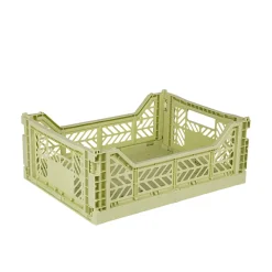 Aykasa Midi Folding Crate, Lime Cream