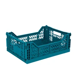 Aykasa Midi Folding Crate, Peacock Green
