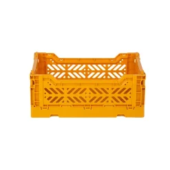 Aykasa Mini Folding Crate, Mustard