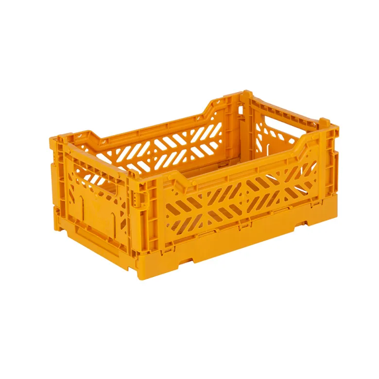 Aykasa Mini Folding Crate, Mustard
