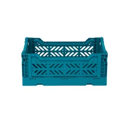 Aykasa Mini Folding Crate, Peacock Green