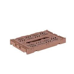 Aykasa Mini Folding Crate, Warm Taupe