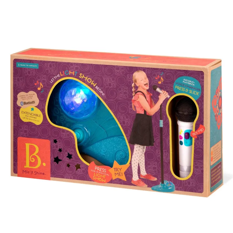 B Toys Microphone with Stand and Light Show