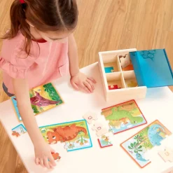 B Toys Puzzle, 4-in-1 - Dino