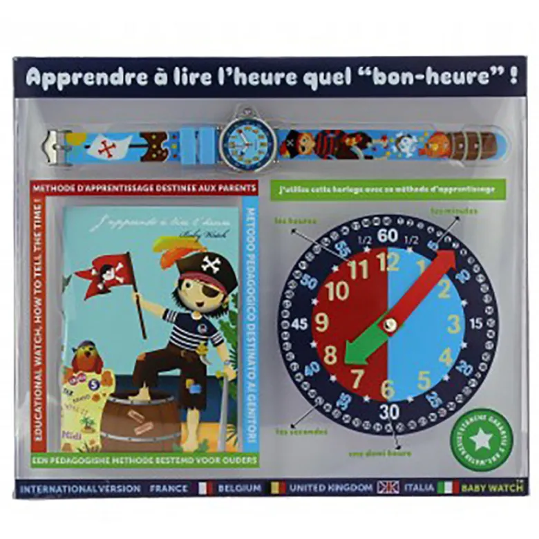 Babywatch Children's Learning Watch, Pirate - Educational Clock for Ages 6-9
