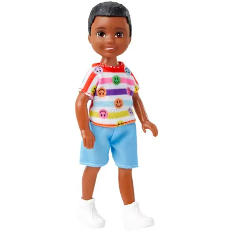 Barbie Chelsea dukke, Blå short og t-shirt m. emoji