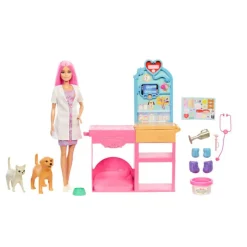 Barbie Dyrlæge i veterinærklinik inkl dyr