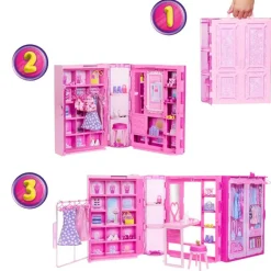 Barbie Fashion klædeskab og én dukke