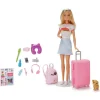 Barbie Travel dukke m. rejsetilbehør - Malibu