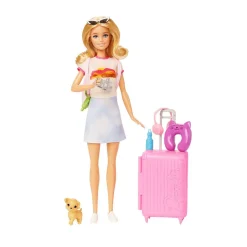 Barbie Travel dukke m. rejsetilbehør - Malibu