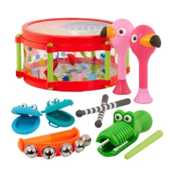 Battat Drum Set with 4 Additional Musical Instruments - From 18 Months