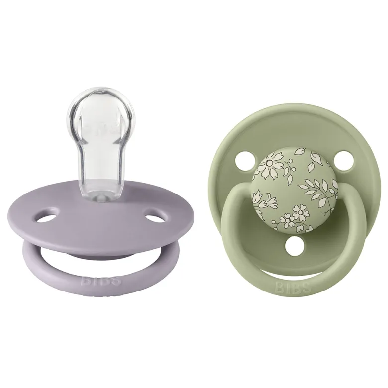 Bibs Liberty De Lux, 2-Pack, Silicone Pacifier, One-Size - Capel - Sage Mix