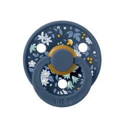 Bibs Liberty, 2-Pack Color, Natural Rubber Pacifiers, Size 2 - Chamomile Lawn - Baby Blue Mix