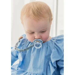 Bibs Liberty, 2-Pack Color, Natural Rubber Pacifiers, Size 2 - Eloise - Dusty Blue Mix