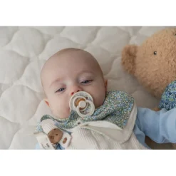 Bibs Liberty, 2-Pack Color, Natural Rubber Pacifiers, Size 2 - Eloise - Dusty Blue Mix