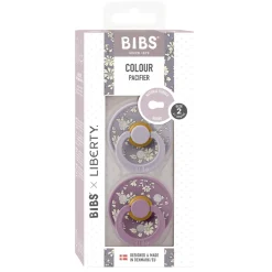 Bibs Liberty, 2-pack Color, natural rubber pacifiers, size 2 – Capel – Fossil Grey Mix