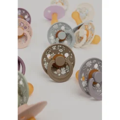 Bibs Liberty, 2-pack Color, natural rubber pacifiers, size 2 – Capel – Fossil Grey Mix