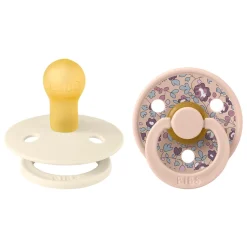 Bibs Liberty, 2-Pack Colour, Natural Rubber Pacifiers, Size 2 - Eloise - Blush Mix