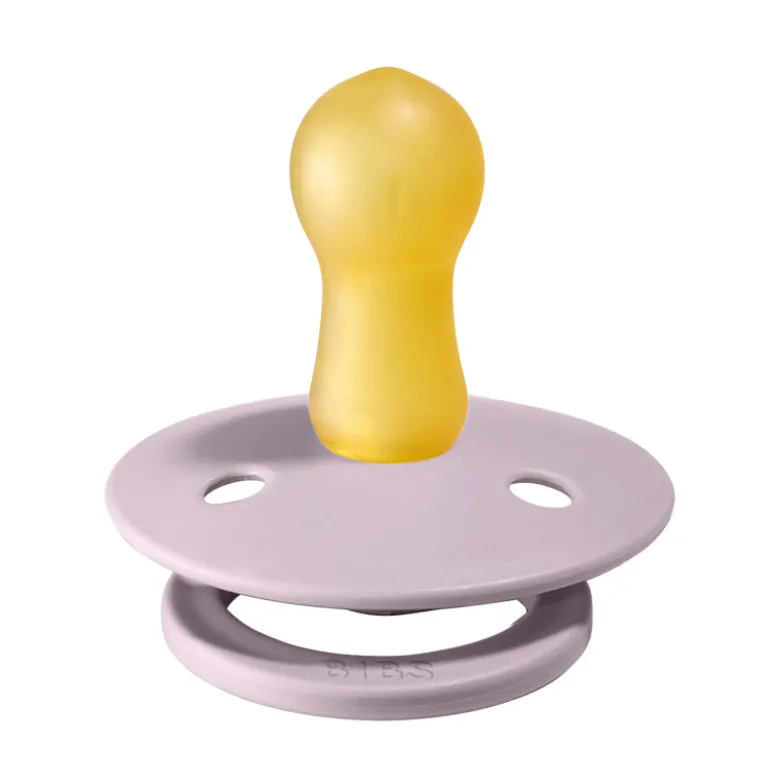 Bibs Natural Rubber Pacifier, Size 2 - Dusky Lilac
