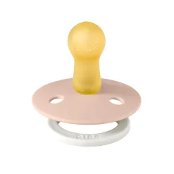 Bibs Natural Rubber Pacifier, Size 2 - Blush GLOW