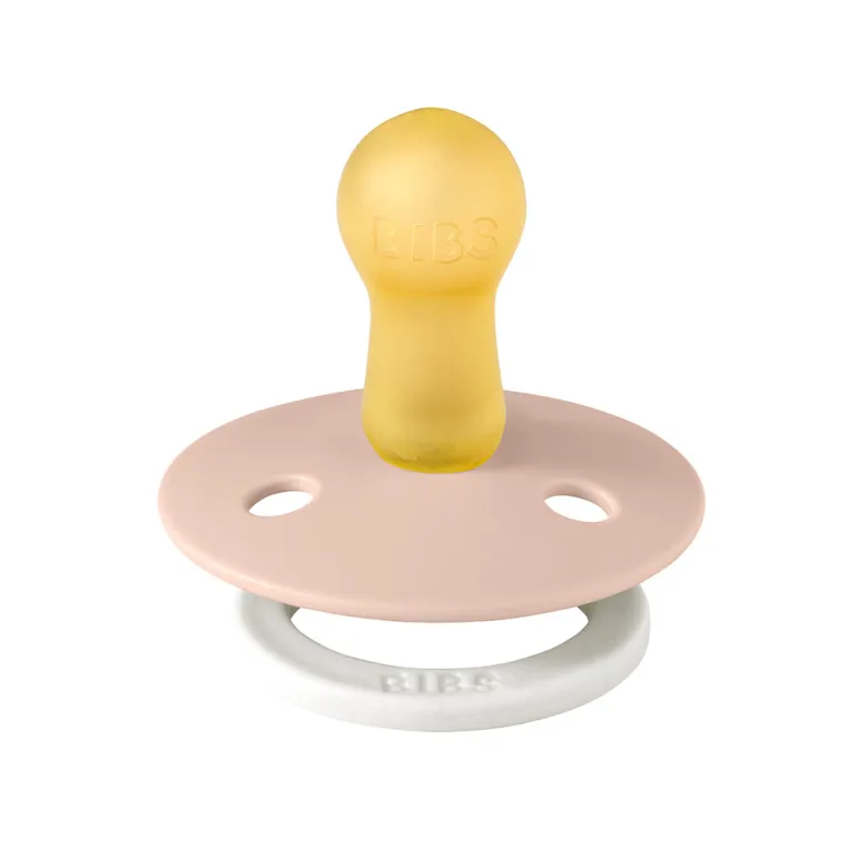 Bibs Natural Rubber Pacifier, Size 2 - Blush GLOW